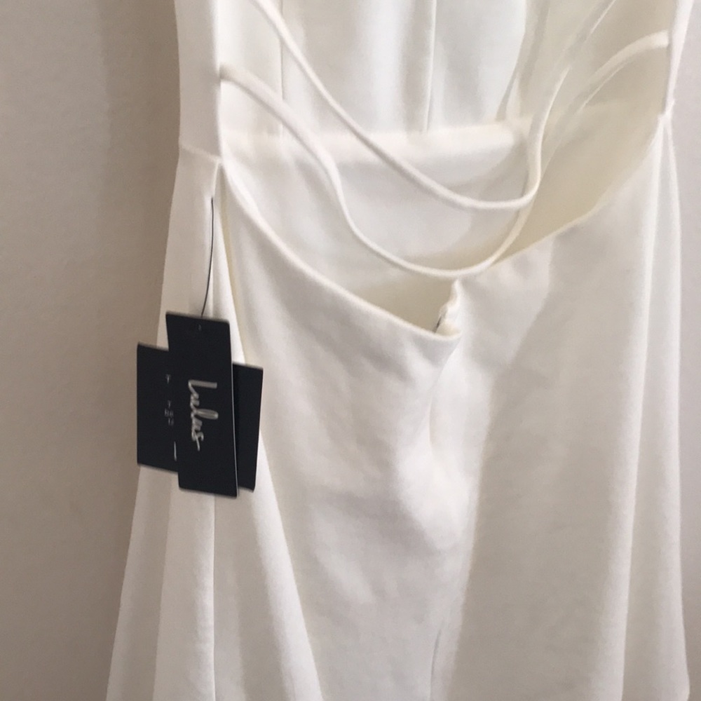 Lulus white backless skater dress - Picture 4 of 13